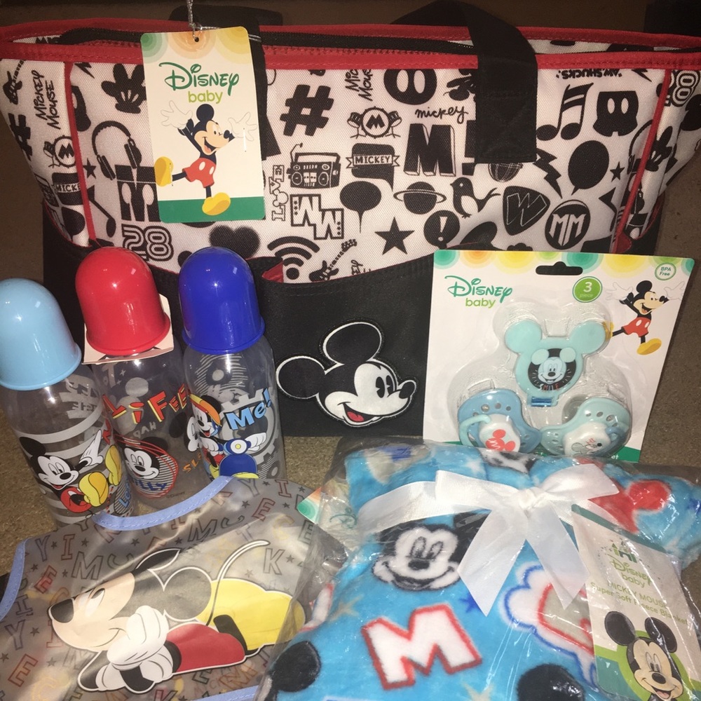 Mickey Mouse diaper bag gift set